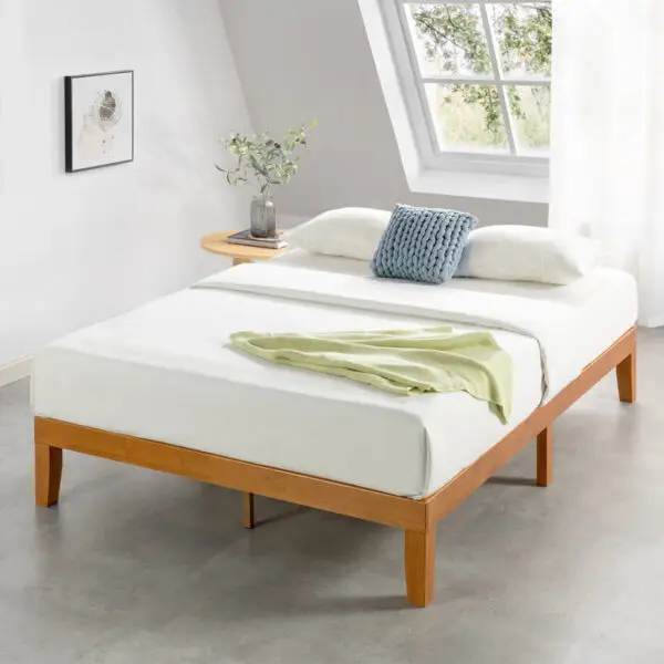 Enduring Elegance: Solid Wood Panel Platform Bed