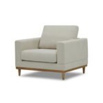 Minimalist Accent Chair with Swivel Base