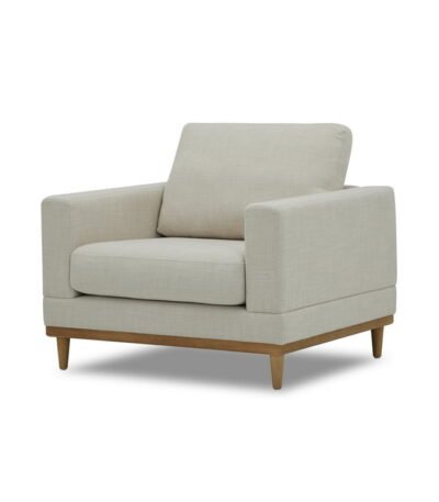 Minimalist Accent Chair with Swivel Base