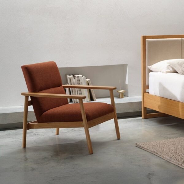 Cozy Upholstered Fabric Armchair Pakistan