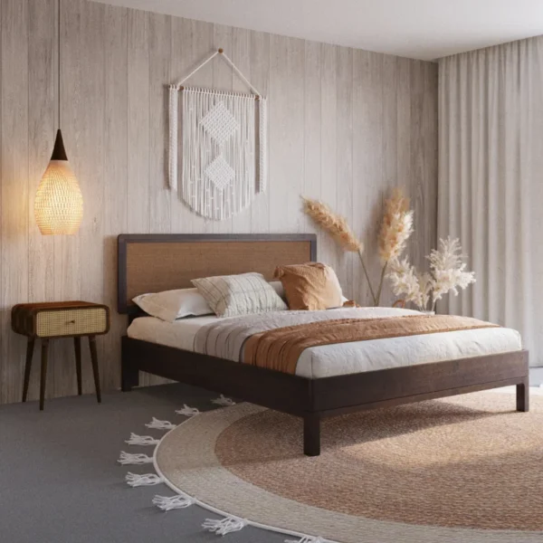 Anspach Bohemian Solid Wood Platform Bed