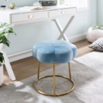 velvet-flower-shaped-stool-bedroom-decor