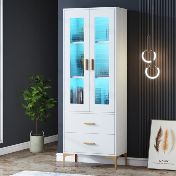 Cirsten 5-Shelf Bookcase in Living Room