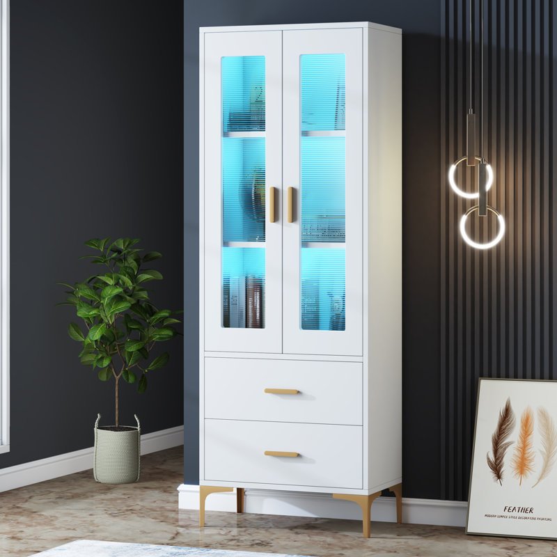 Cirsten 5-Shelf Bookcase in Living Room