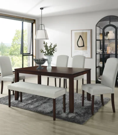 Dining Bench with Table Side Angle