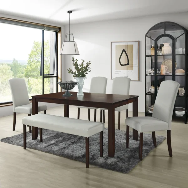 Dining Bench with Table Side Angle