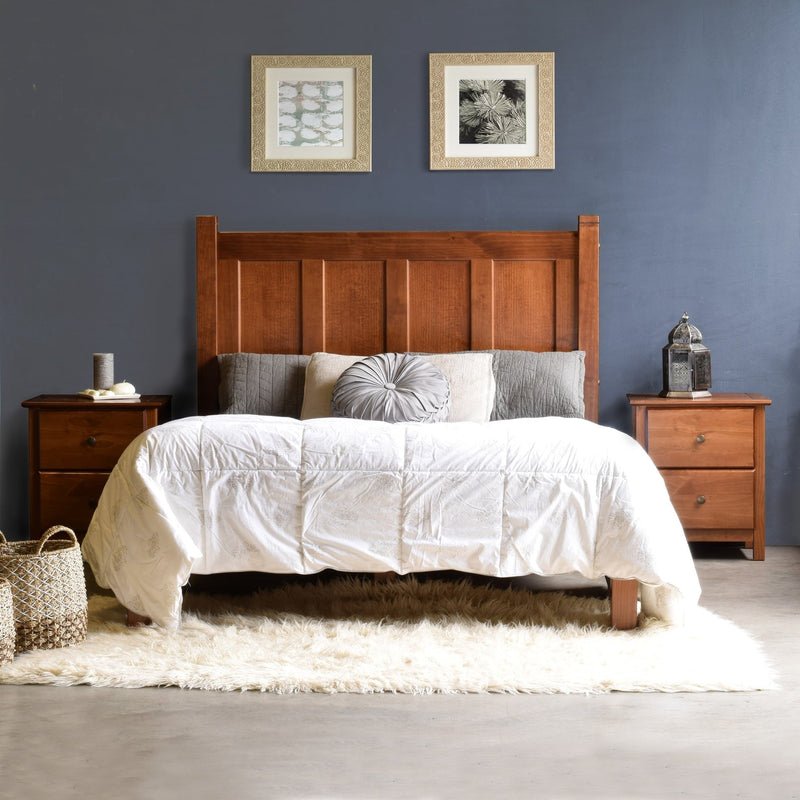 Grain-Wood-Furniture-Shaker-Solid-Wood-Panel-Platform-Bed