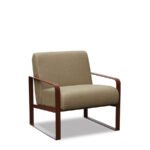 Marconi Lounge Chair in Walnut Finish – Front View