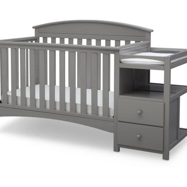 Versatile Grey 4-in-1 Convertible Crib & Changing Station