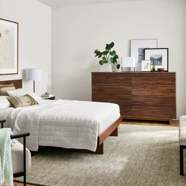 Modern Solid Wood Platform Bed