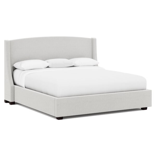 Elegant Wingback Upholstered Queen Bed – Luxury Modern Bedroom Furniture Pakistan