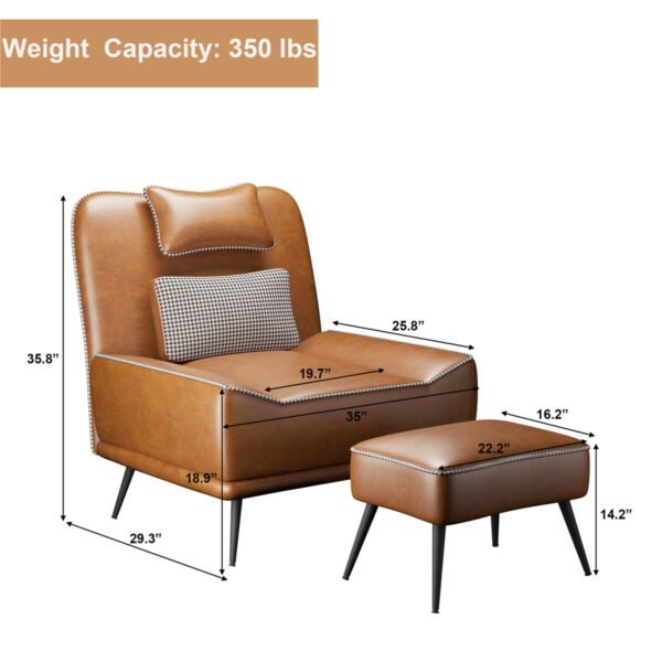 Minimalist Upholstered Chair – Beige Fabric