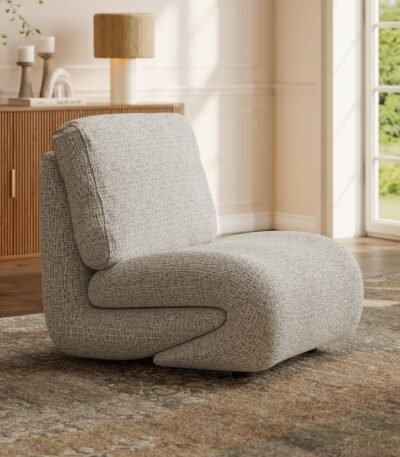 “PakUnique Milan Fabric Swivel Chair – 360 Degree Accent Chair Pakistan”