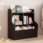Kids bookcase and toy organizer shelf