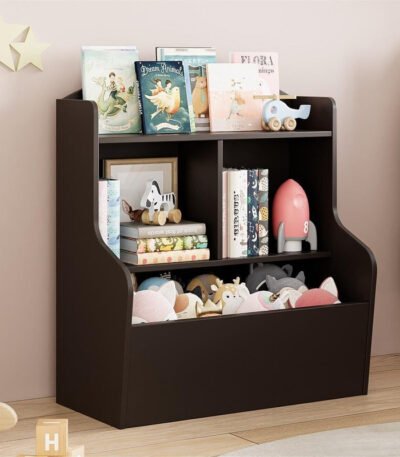 Kids bookcase and toy organizer shelf