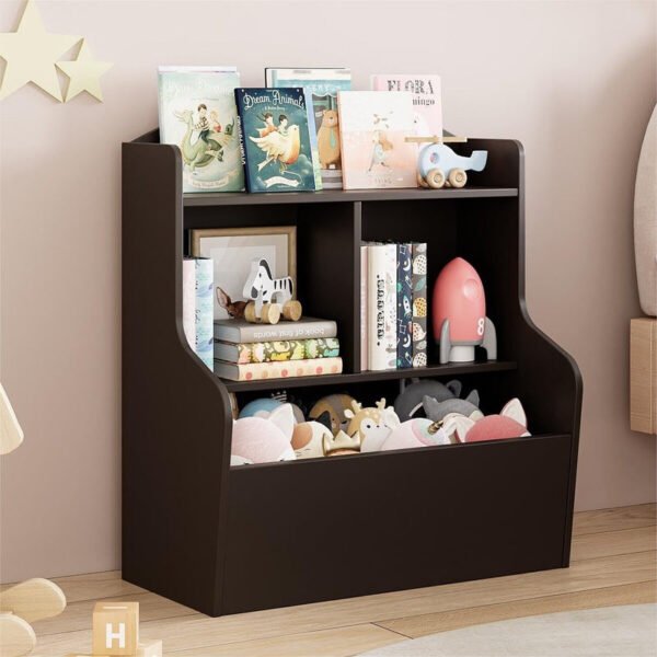 Kids bookcase and toy organizer shelf