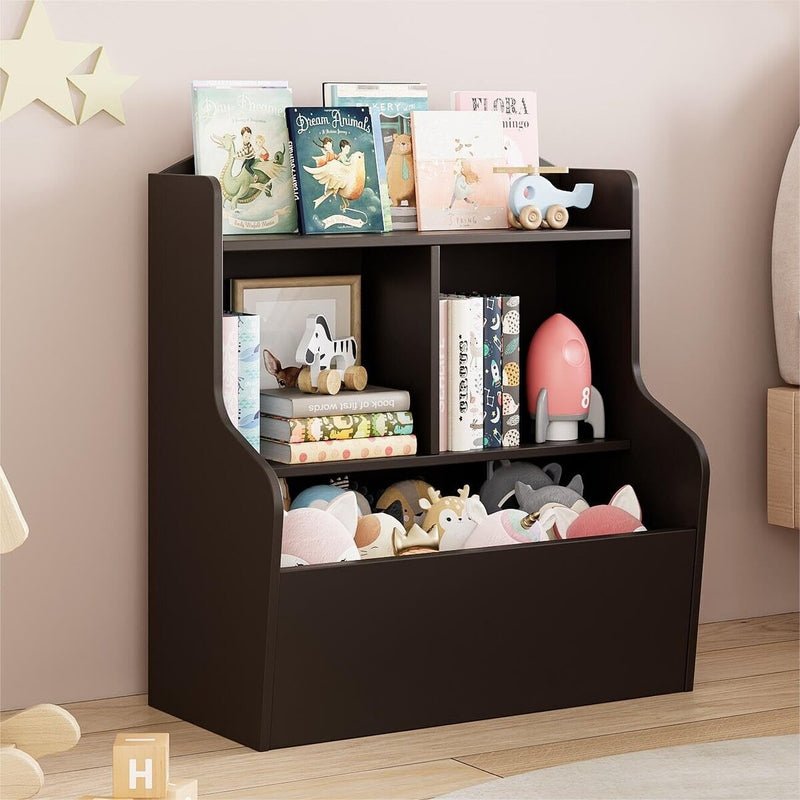 Kids bookcase and toy organizer shelf