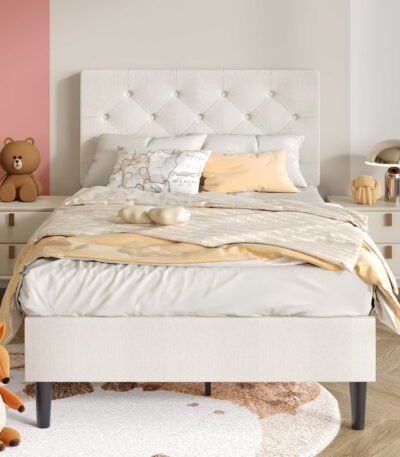 4Ever Winner Twin Bed Frame – Modern White Kids Bed in Pakistan