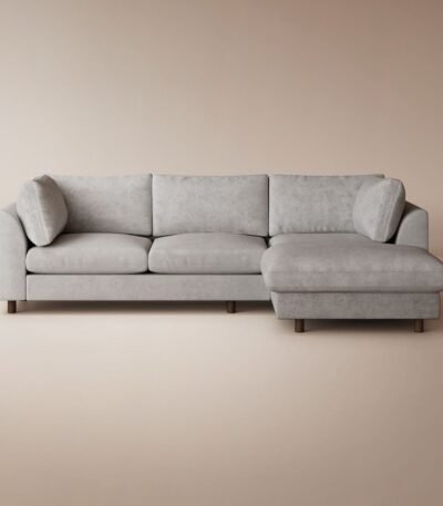 “Modern L-Shaped Velvet Sofa for Pakistani Living Room”