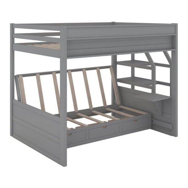 PakUnique Polibi Twin Bunk Bed with Ladder and Safety Rail – Kids Bed Pakistan