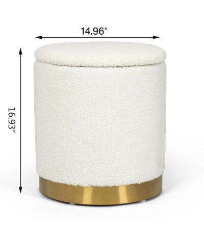 round-ottoman-with-gold-base-in-bedroom