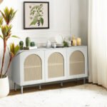 Wooden sideboard with adjustable shelves