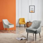 “Modern Lounge Chair with Metal Legs – Upholstered Accent Chair Pakistan”