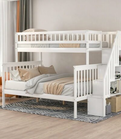 Kids Bunk Bed with Drawers and Bookshelves – Safe & Stylish in Pakistan