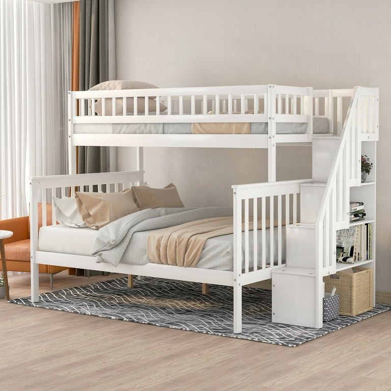Kids Bunk Bed with Drawers and Bookshelves – Safe & Stylish in Pakistan