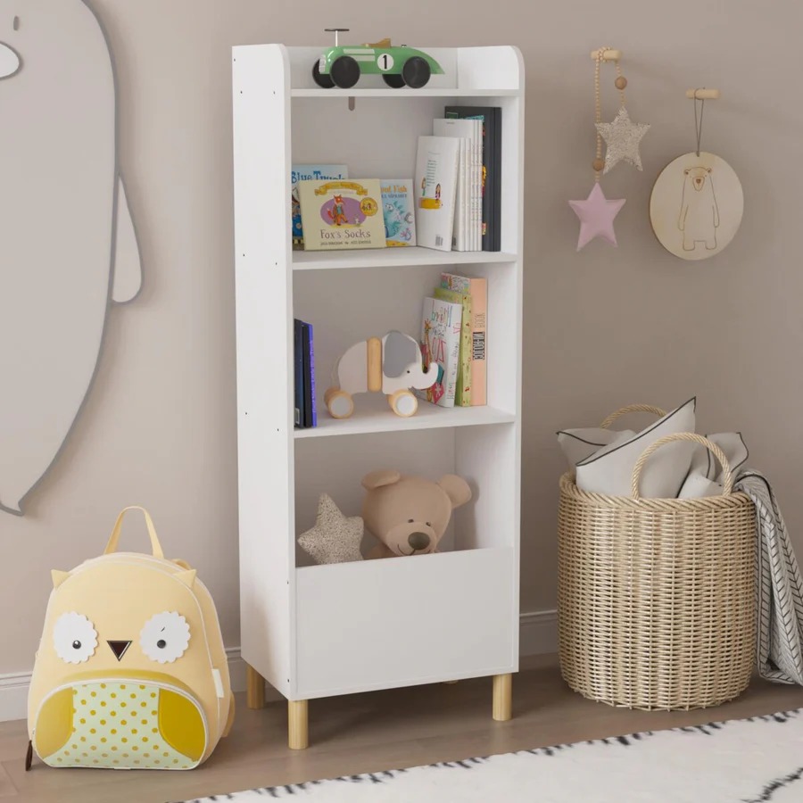 Modern toy and book organizer for children