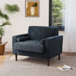 “Accent Chair Pakistan – Soft Corduroy with Armrests and Cushions by PakUnique”