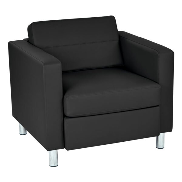 “PakUnique Pacific Club Accent Chair with Chrome Legs – Accent Chair Pakistan”