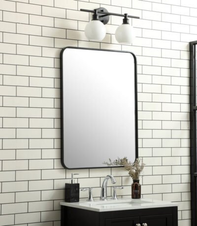 “PakUnique Sabine Metal Wall Mirror – Rounded Rectangle Design for Pakistan”
