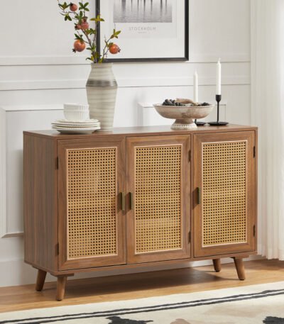 43-inch boho style storage cabinet
