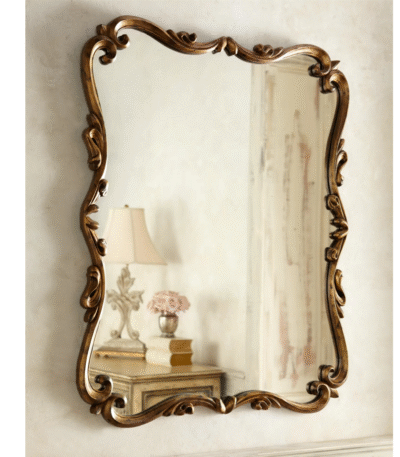 “Ornate Gold Accent Mirror for Bedrooms – ELISA Mirror by PakUnique”