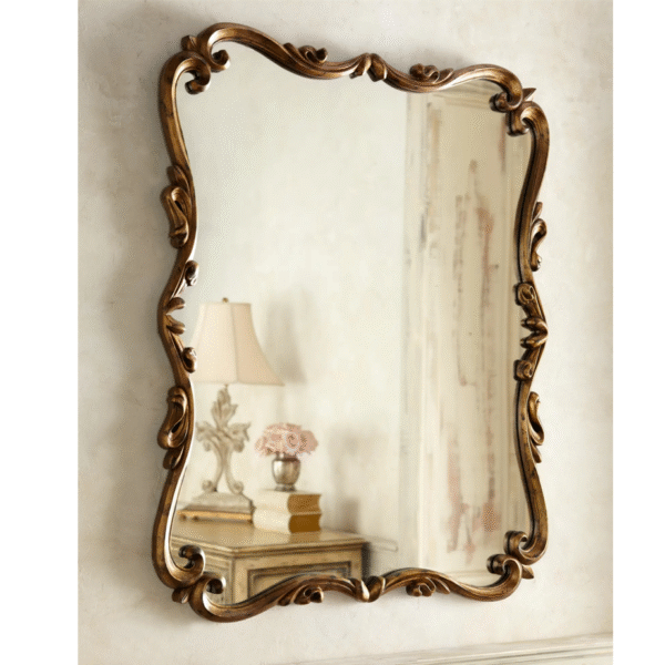“Ornate Gold Accent Mirror for Bedrooms – ELISA Mirror by PakUnique”