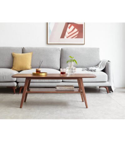 oak-solid-wood-walnut-coffee-table-front-view