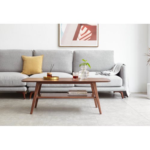oak-solid-wood-walnut-coffee-table-front-view