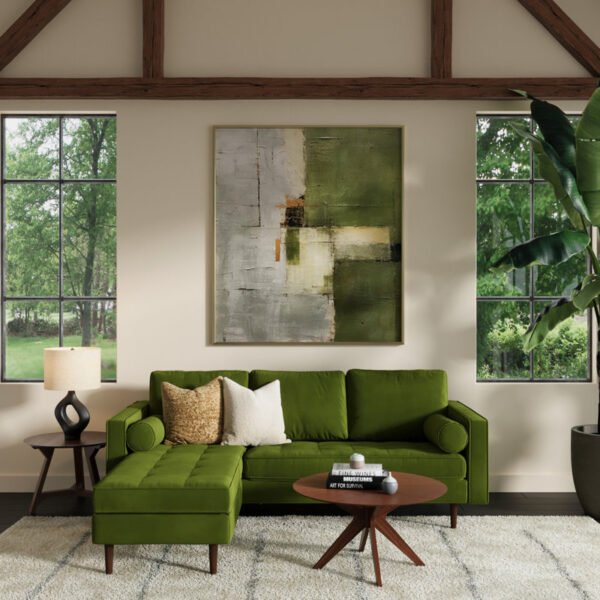 “Modern Fabric Reversible Sofa with Chaise for Pakistani Homes – Geo by PakUnique”