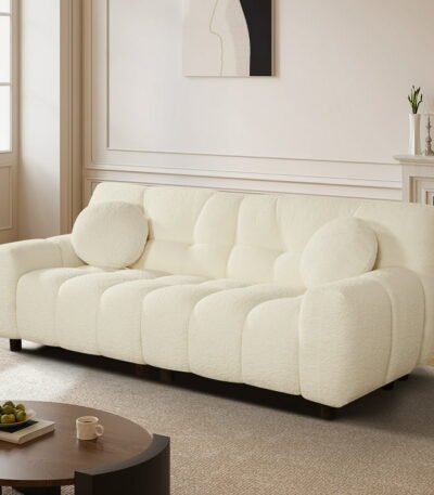 PakUnique upholstered cloud sofa in living room setup