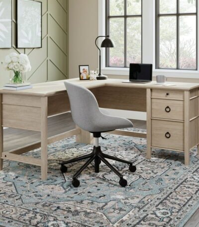 “Adara L-Shaped Computer Desk Pakistan – Oak Office Table by PakUnique”